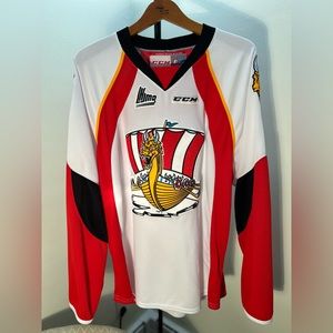 New CCM Premier Baie-Comeau Drakkar Hockey Player Jersey XLarge 7185 QMJHl